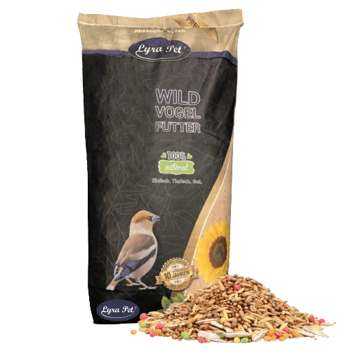 Pavillon pour oiseaux avec toit en bardeaux - épicéa + nourriture pour oiseaux