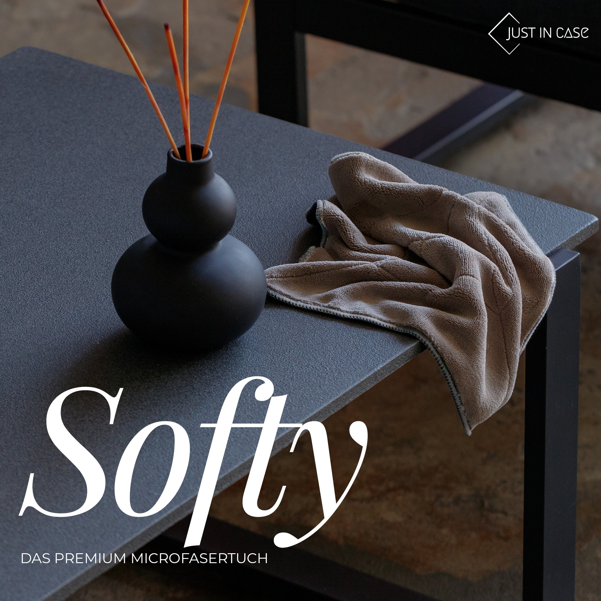 JUST IN CASE Premium Microfasertuch «Softy», 4er Set