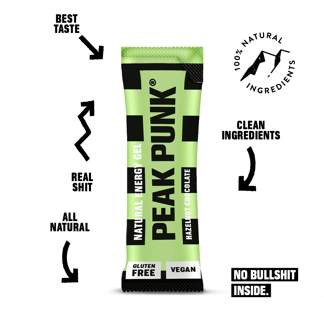 Peak Punk Natürliche Energy Gels