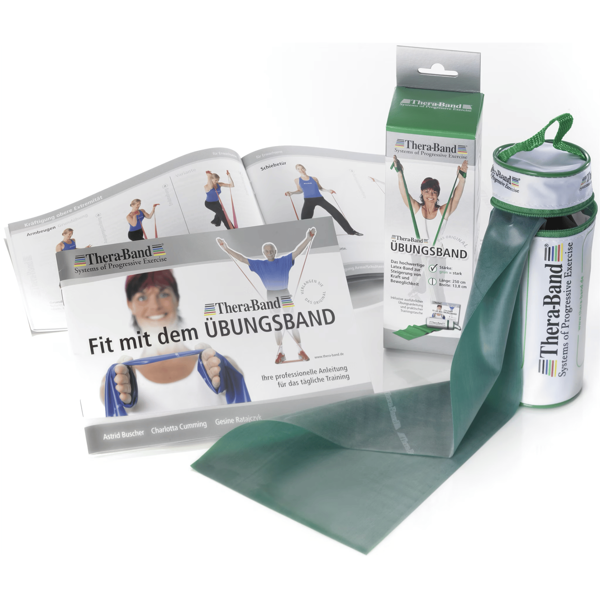 Thera-Band® 2er Fitnessband im Beutel 2.5m (rot+grün)