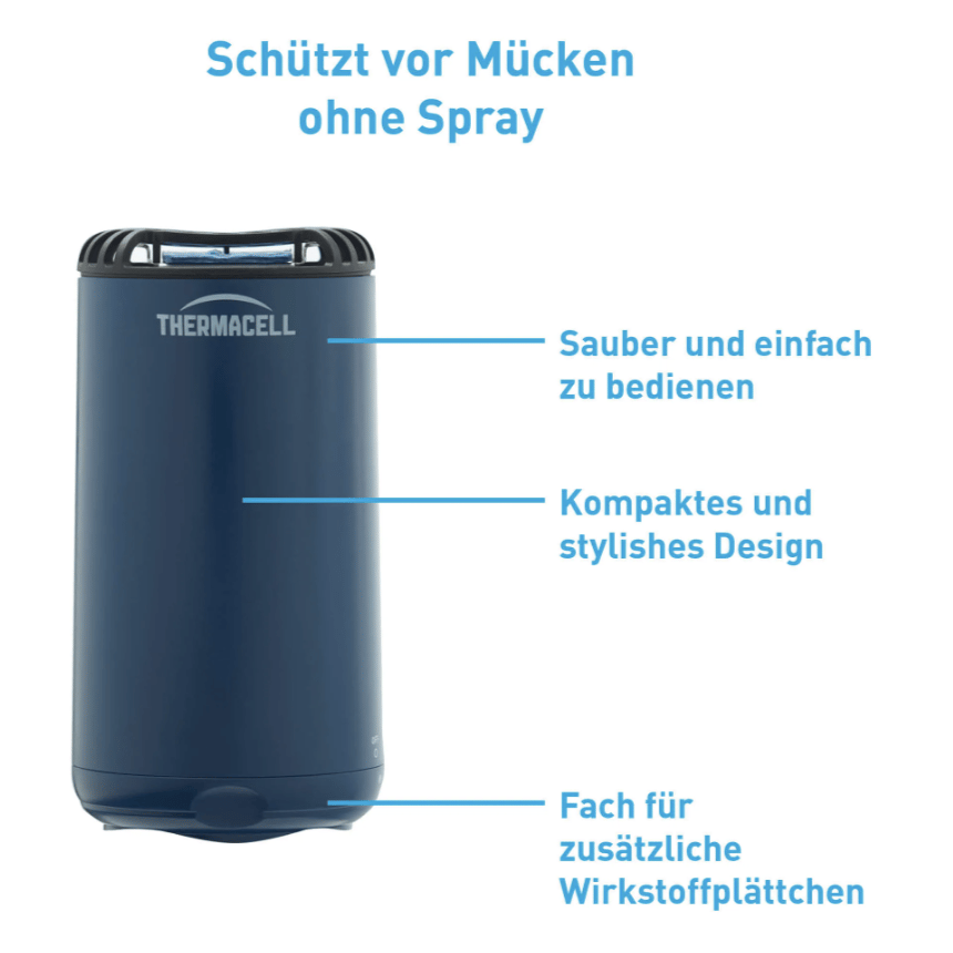 Thermacell Mückenschutz Set: HALOmini Navy + Nachfüllpack 120+Std
