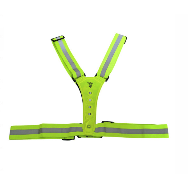 Weste mit LED an Vorder + Rückseite