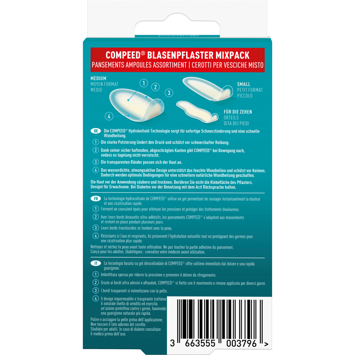 2er Set Blasenpflaster Mixpack 6 Stk.  2er Set Blasenpflaster Mixpack 6 Stk.