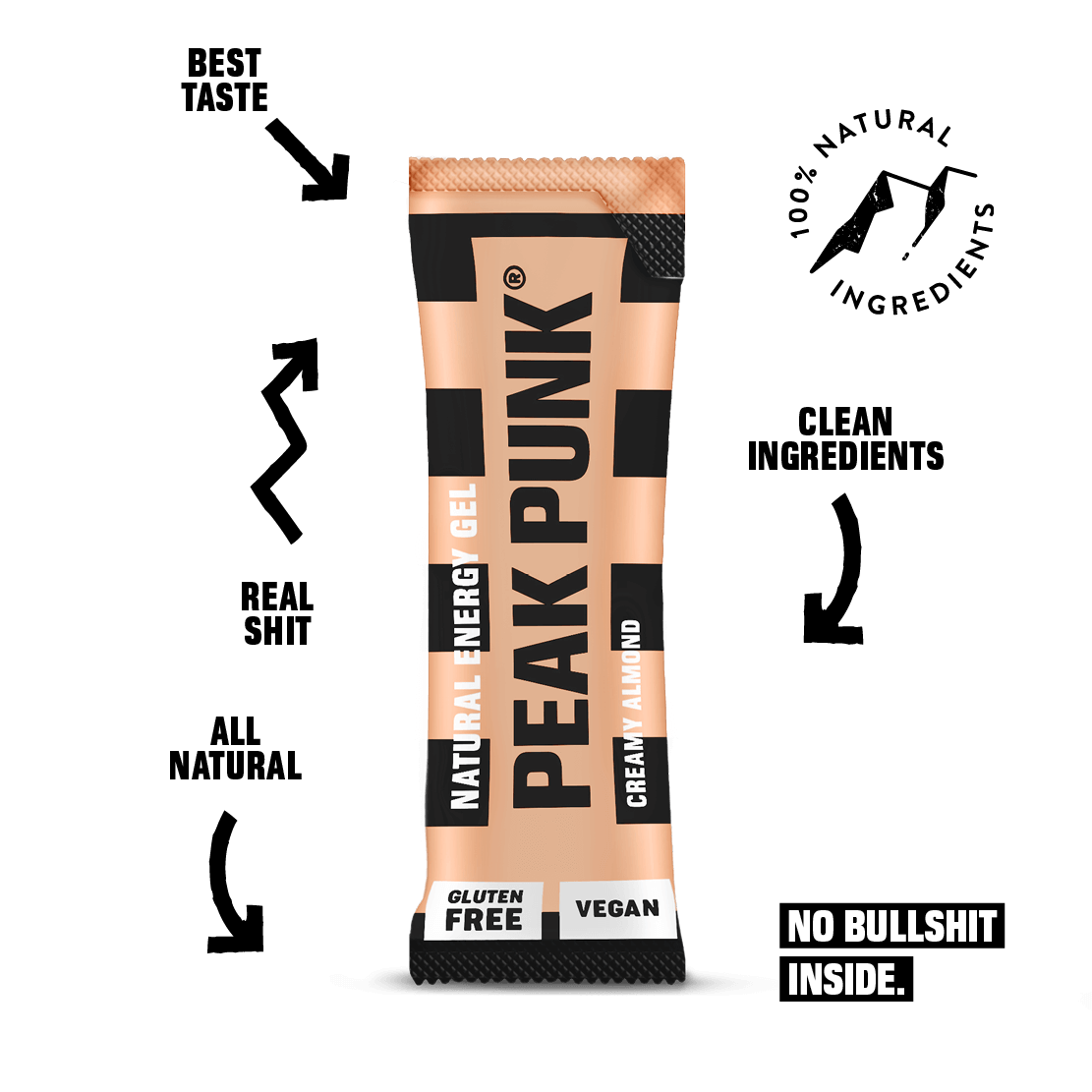 Peak Punk Natürliche Energy Gels