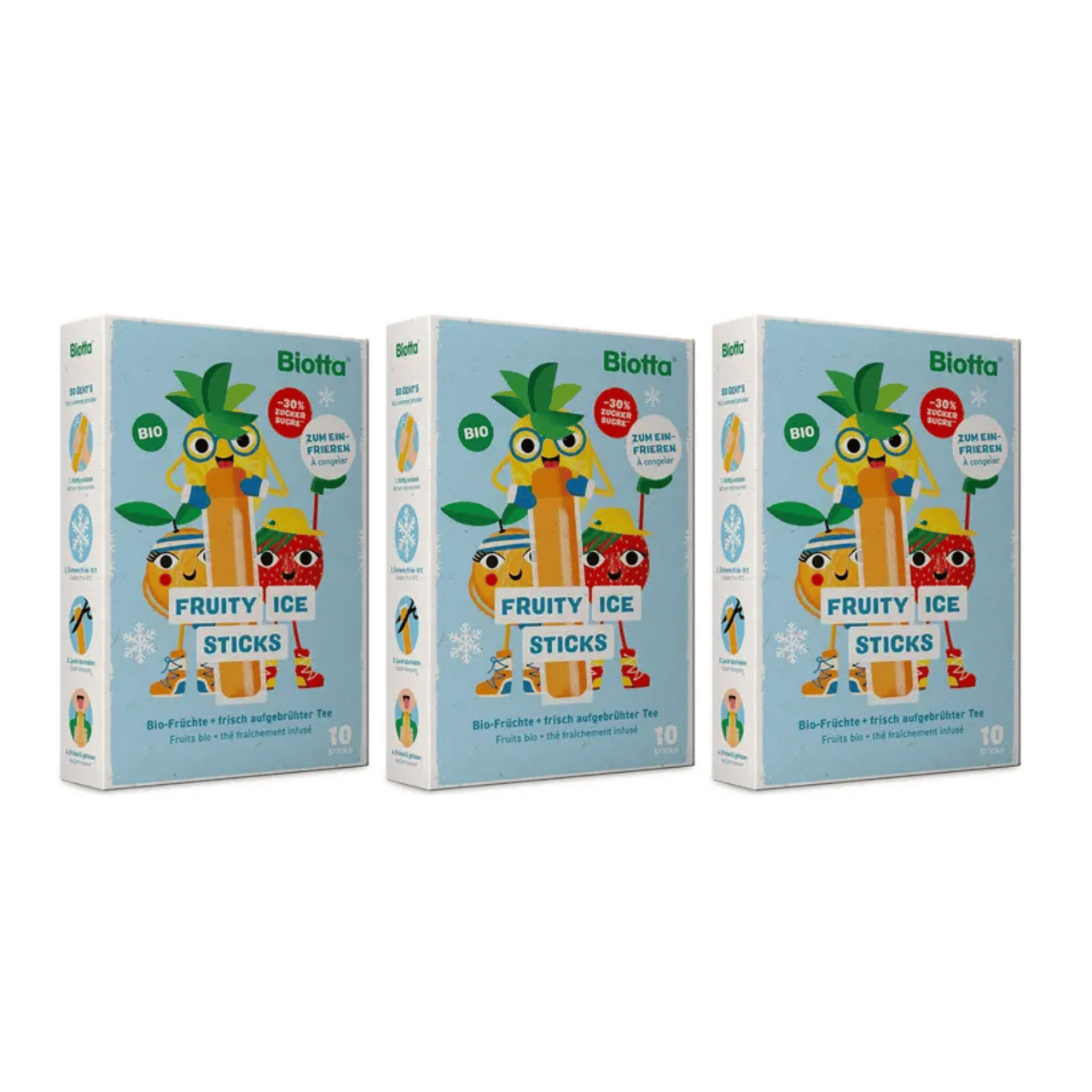 3er Fruity Ice Sticks Bio Set