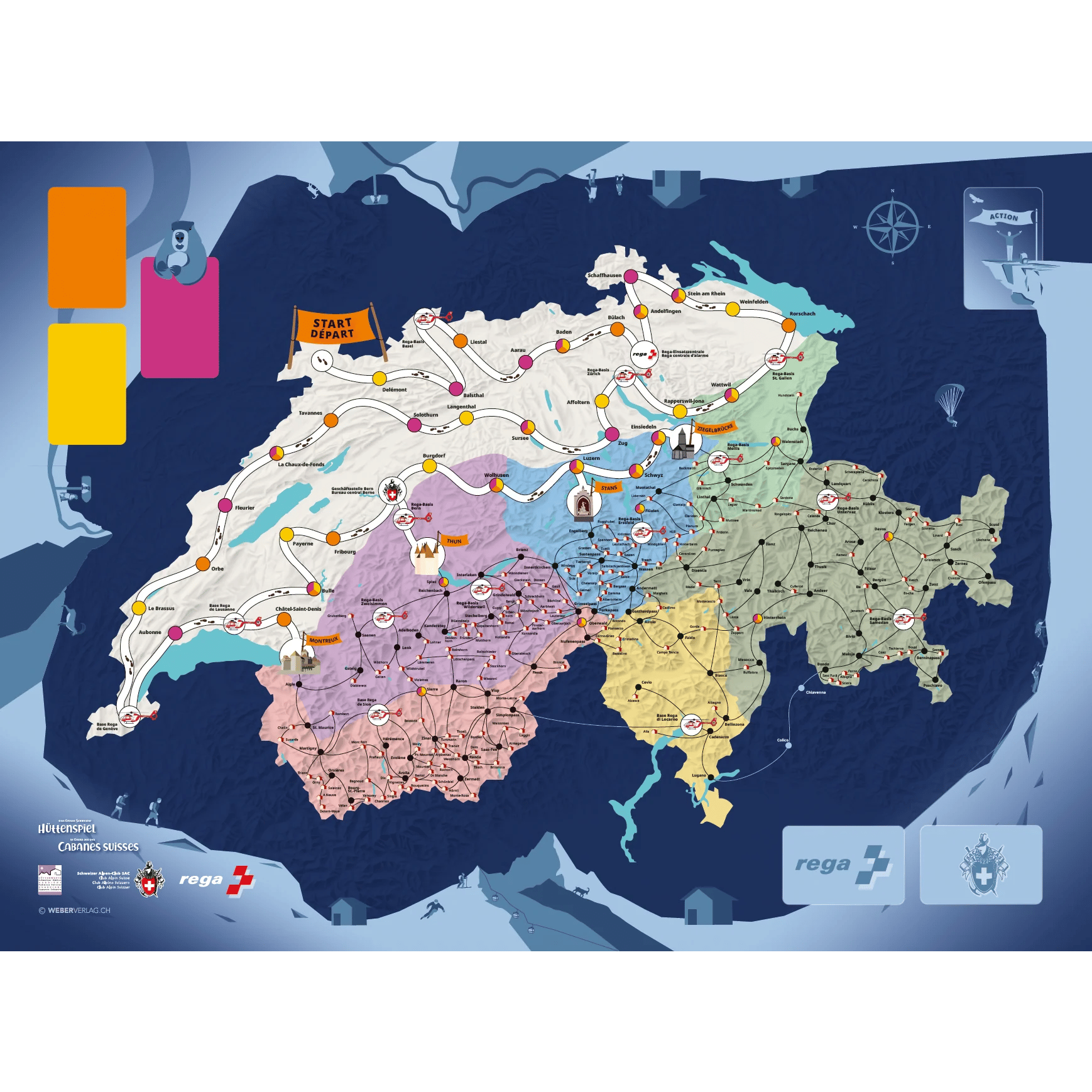 Weber Verlag Le grand jeu suisse des cabanes