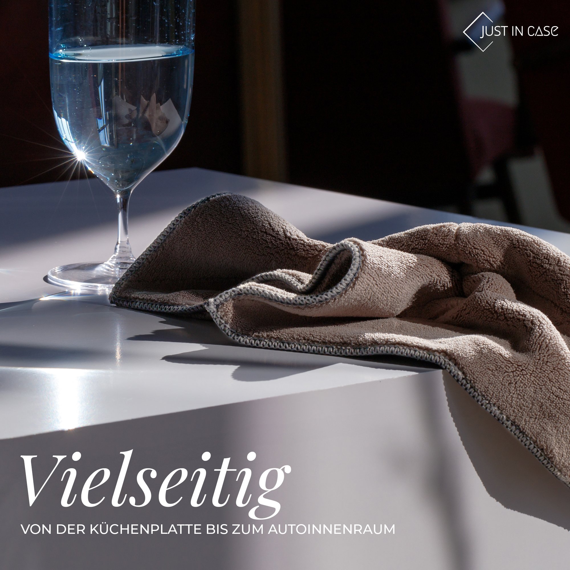 JUST IN CASE Premium Microfasertuch «Softy», 4er Set