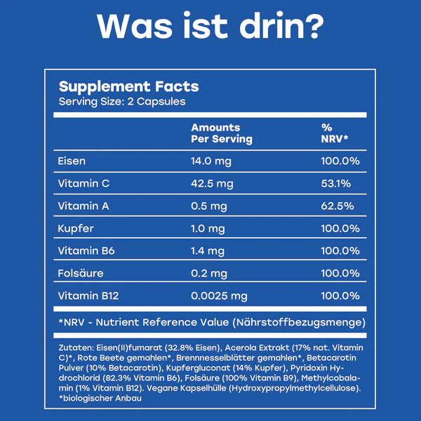 PERIOD MIND & CROWN Eisensupplement