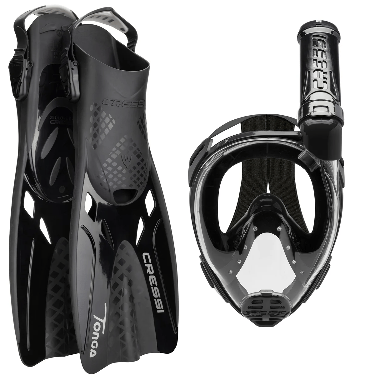 Cressi Baron + Tonga Snorkeling & Flossen Set