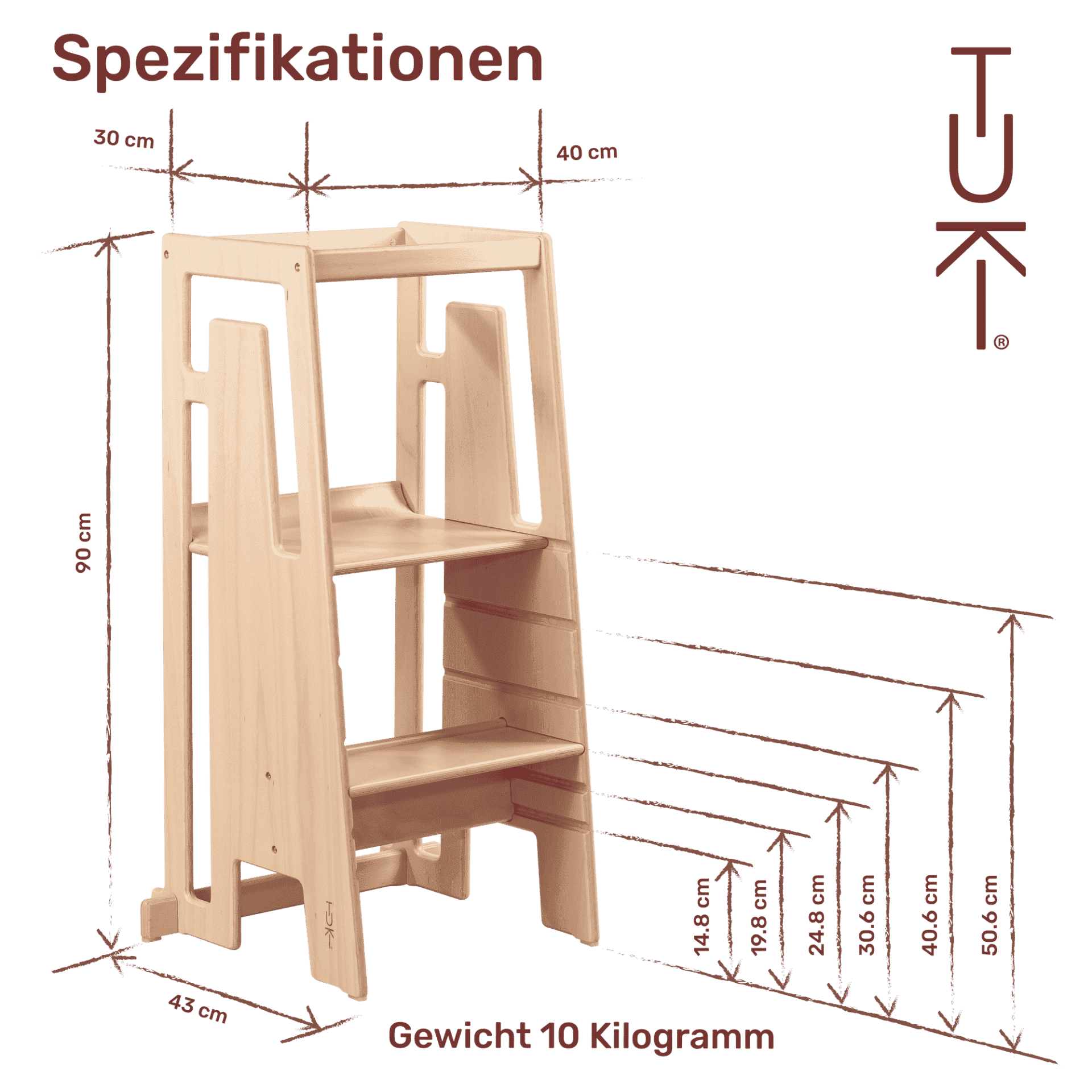 Lernturm inkl. Entdeckertuch