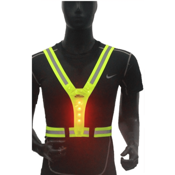 Weste mit LED an Vorder + Rückseite