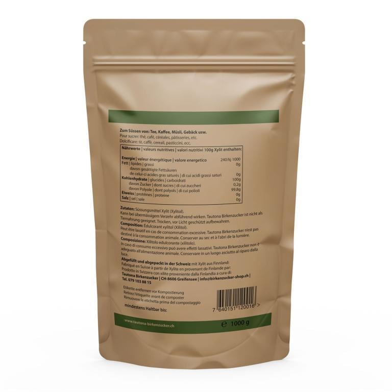 Zucchero di betulla in busta ecologica