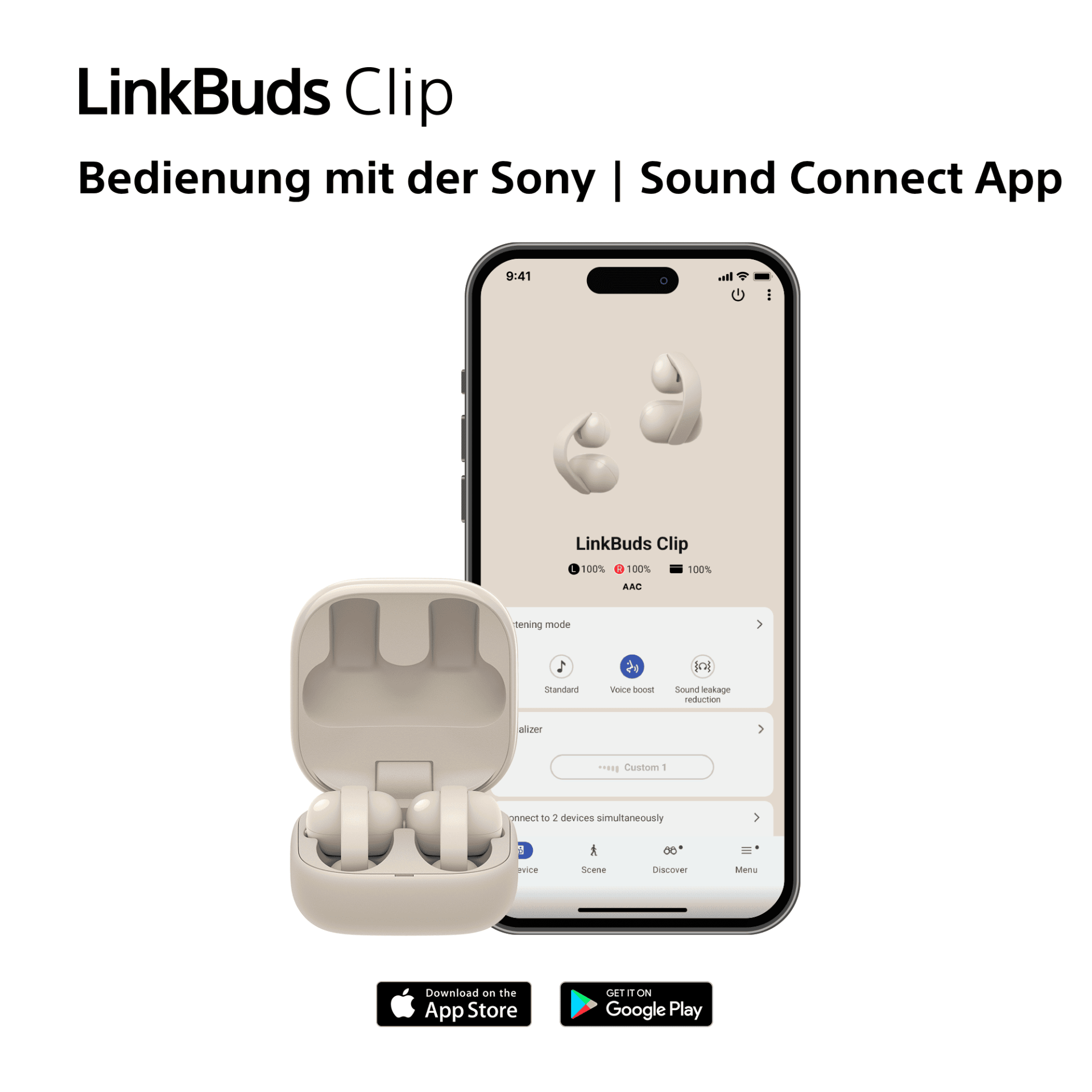 Sony Kabellose Kopfhörer LinkBuds Clip