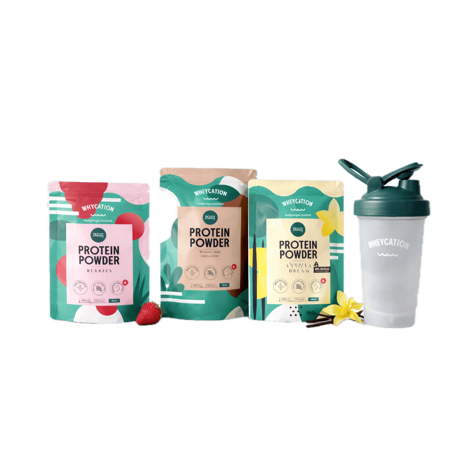 WHEYCATION Starterset Protein 3x260g & Shaker