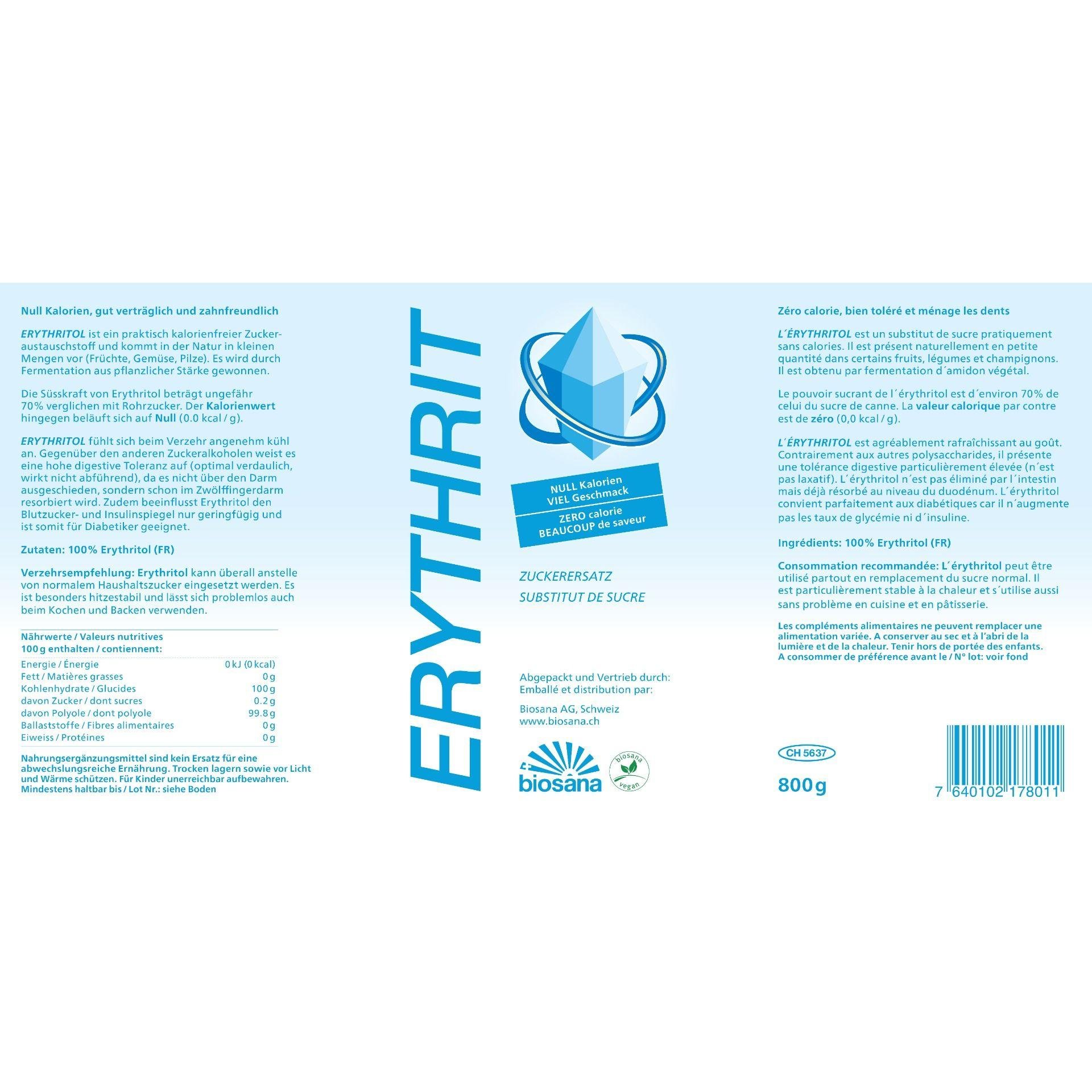 Biosana Erythrit Zuckerersatz