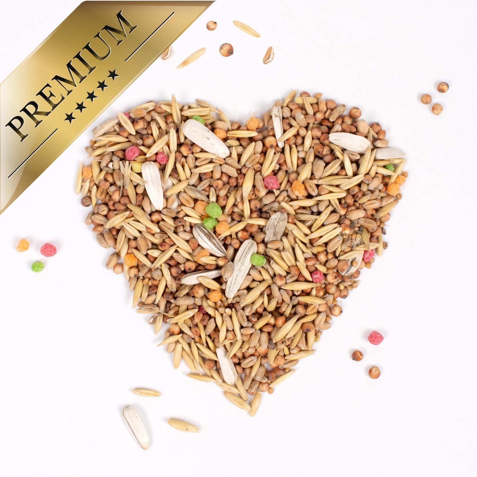 Pavillon pour oiseaux avec toit en bardeaux - épicéa + nourriture pour oiseaux