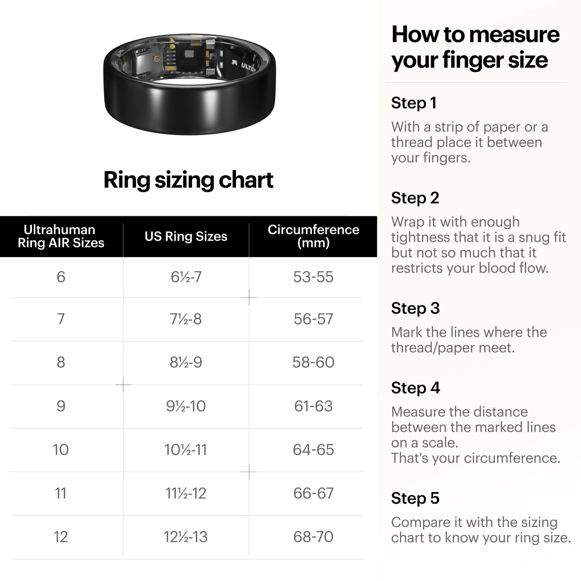 Ultrahuman Ring AIR + Sizing Kit