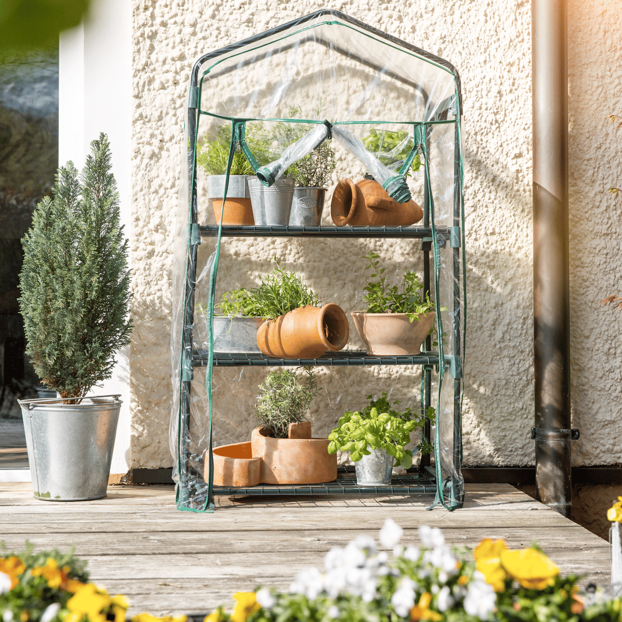 Balkongewächshaus - transparent