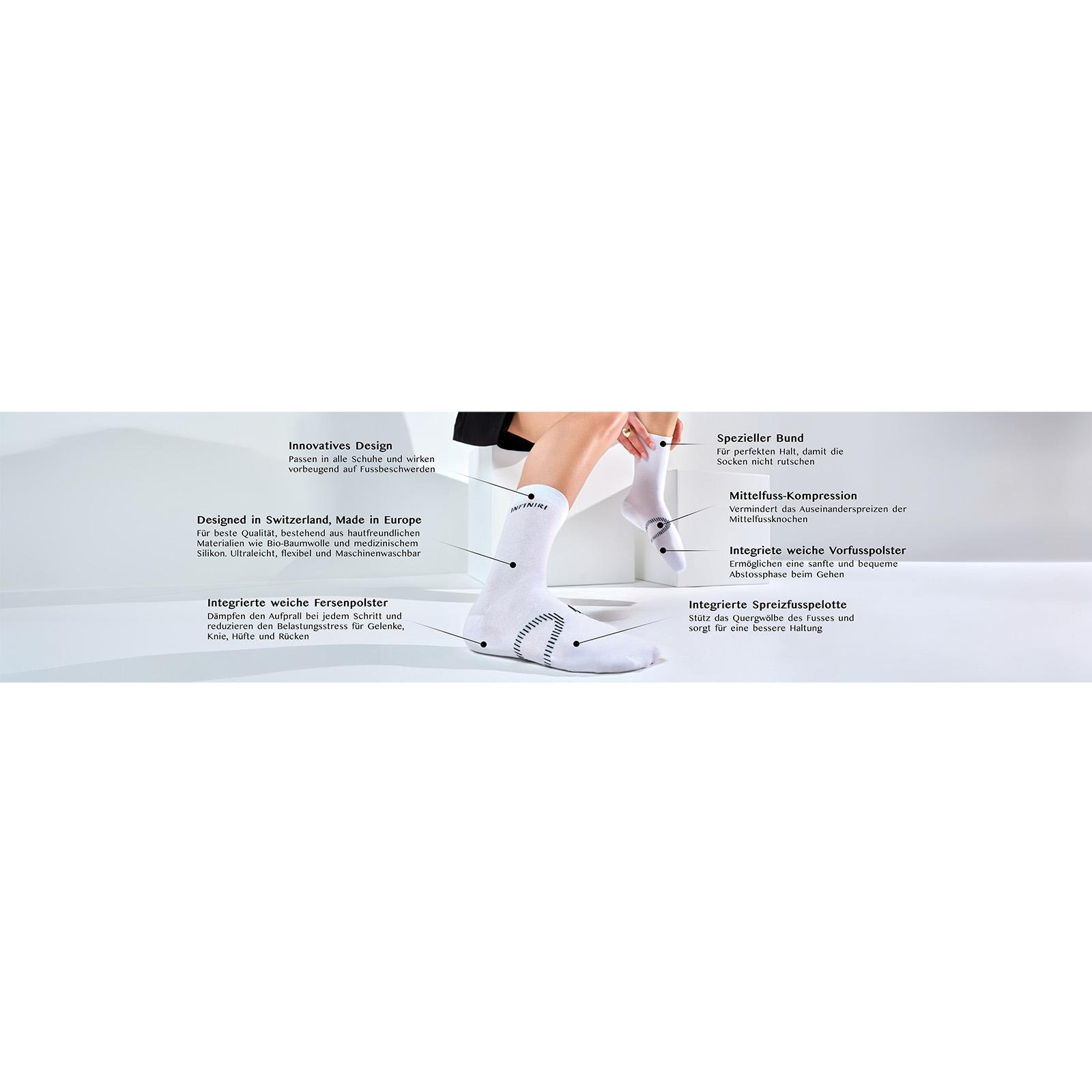 INFINIRI Calze sanitarie comfort, unisex