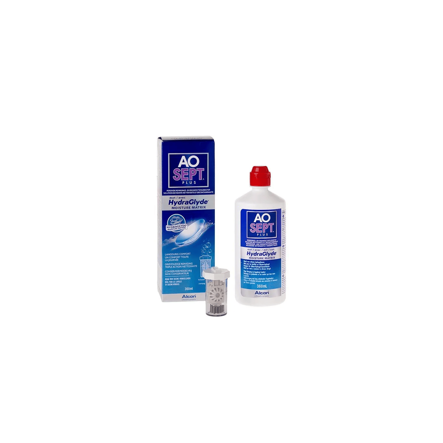 Cura delle lenti a contatto con HydraGlyde 4 x 360 ml